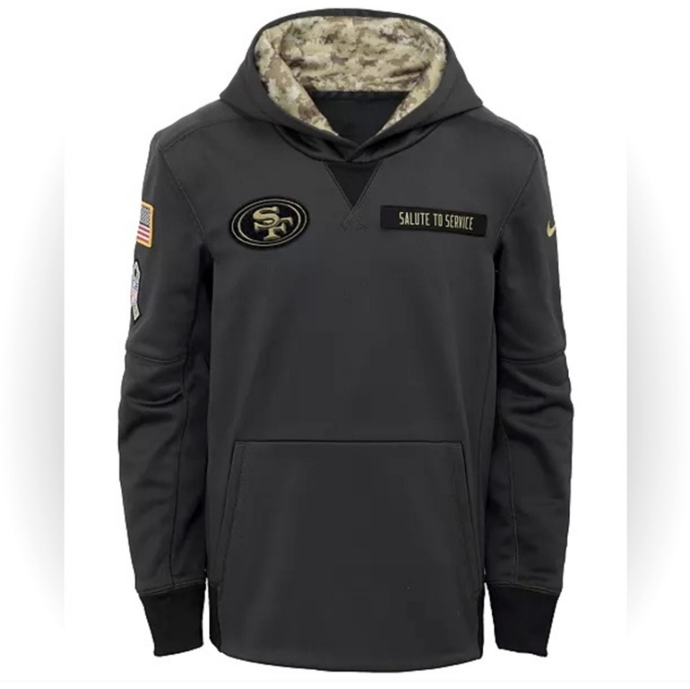 NIKE San Francisco 49ers Salute To Service Hoodie Big Boys Medium (10/12)